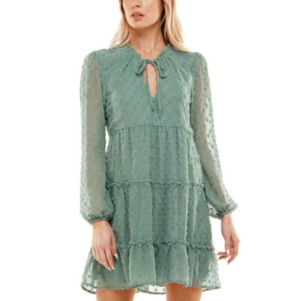 NWT Speechless Swiss dot tiered babydoll dress
